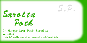 sarolta poth business card